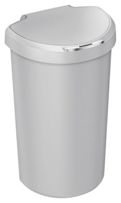 simplehuman - 40 Litre Plastic Semi Round Sensor Bin - Stone